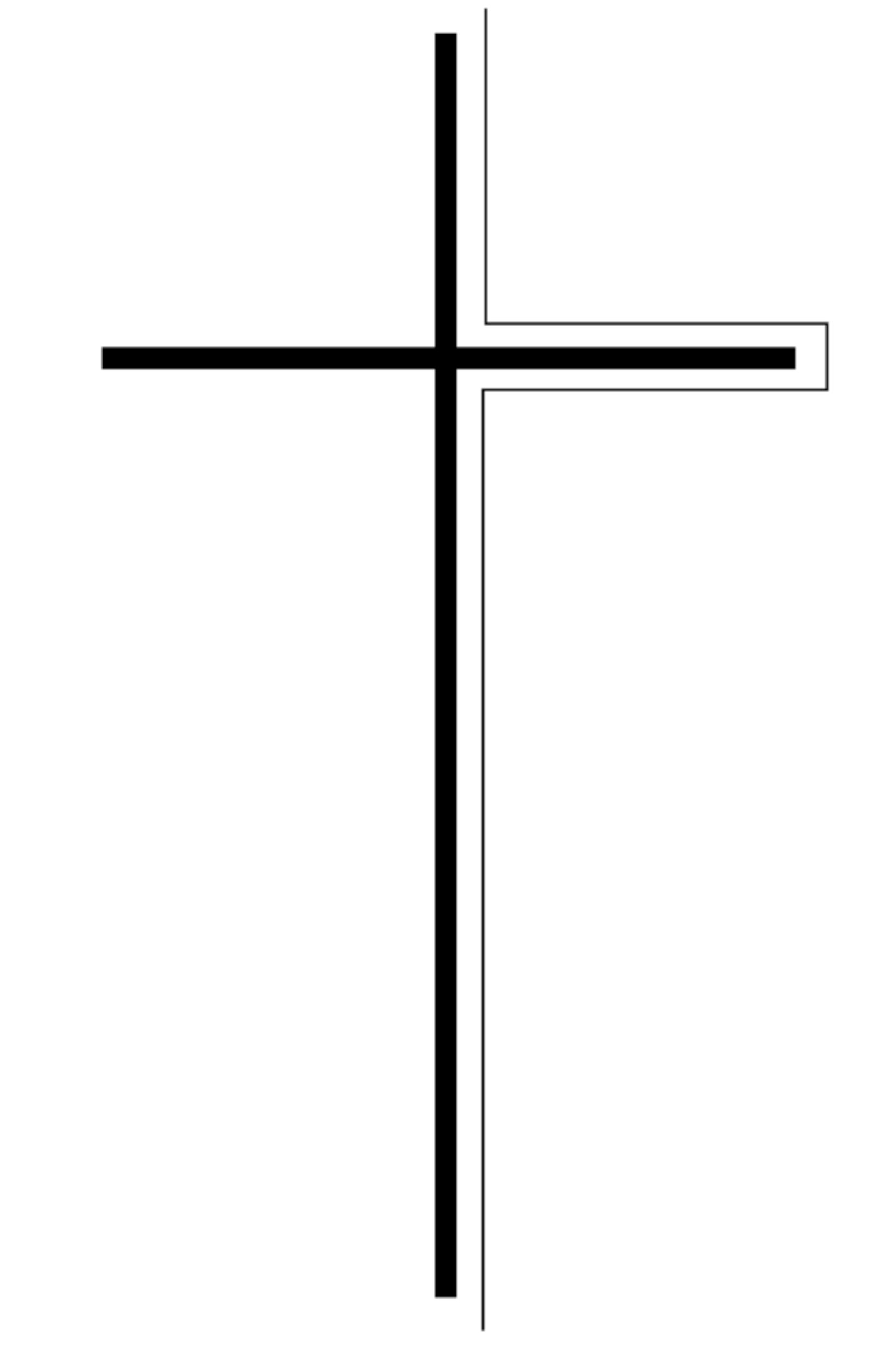 Illustration of a cross for the obituary
